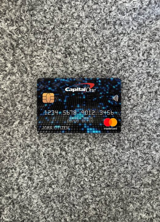 Download USA Capital One bank mastercard photolook front Photoshop template